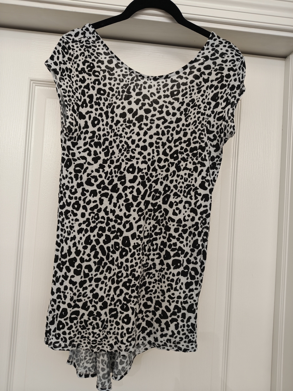Y2K Vintage Zara Black and White Leopard Print Tunic